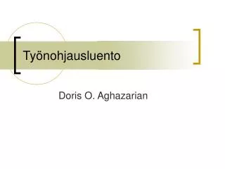 ty nohjausluento