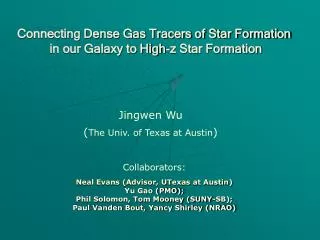 Connecting Dense Gas Tracers of Star Formation in our Galaxy to High-z Star Formation