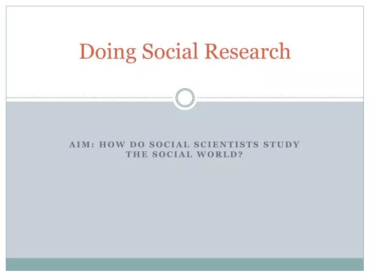 doing social research