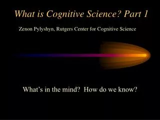 What is Cognitive Science? Part 1