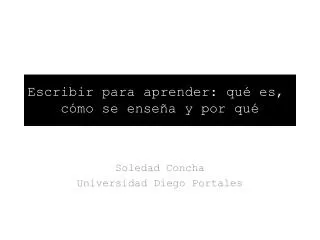 escribir para aprender qu es c mo se ense a y por qu