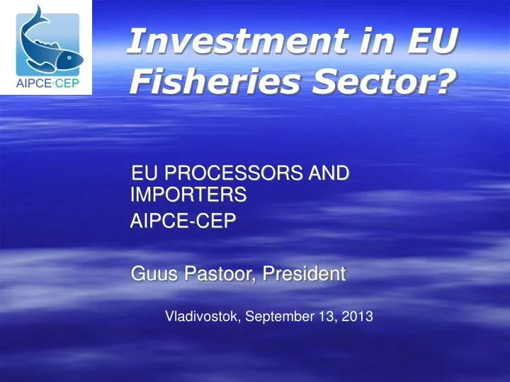 investment in eu fisheries sector