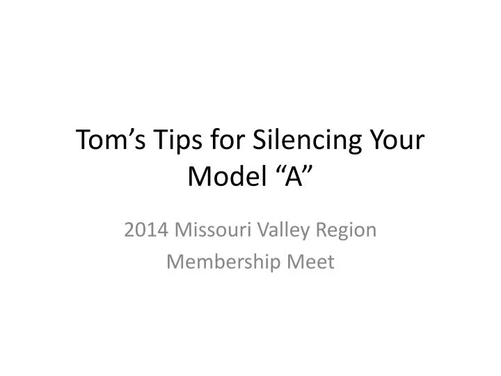 tom s tips for silencing your model a