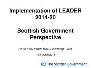 LEADER 2007-13: Your Views