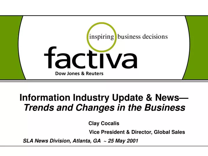 information industry update news trends and changes in the business