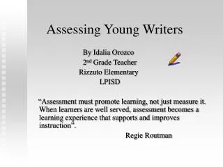 Assessing Young Writers