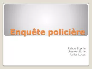 enqu te polici re