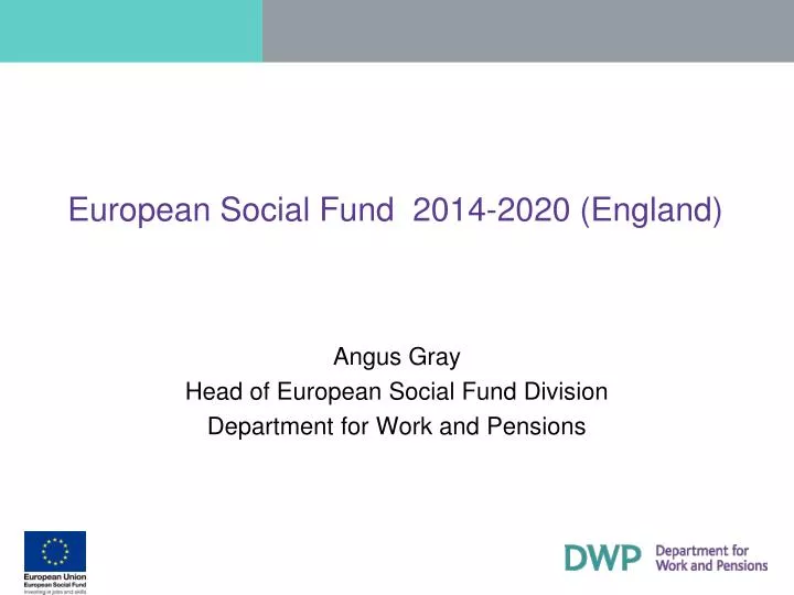 european social fund 2014 2020 england