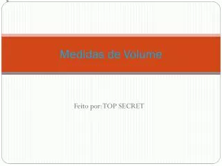 medidas de volume