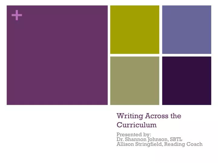 writing across the curriculum