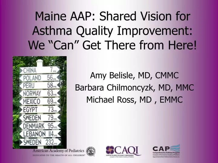 maine aap shared vision for asthma quality improvement we can get there from here