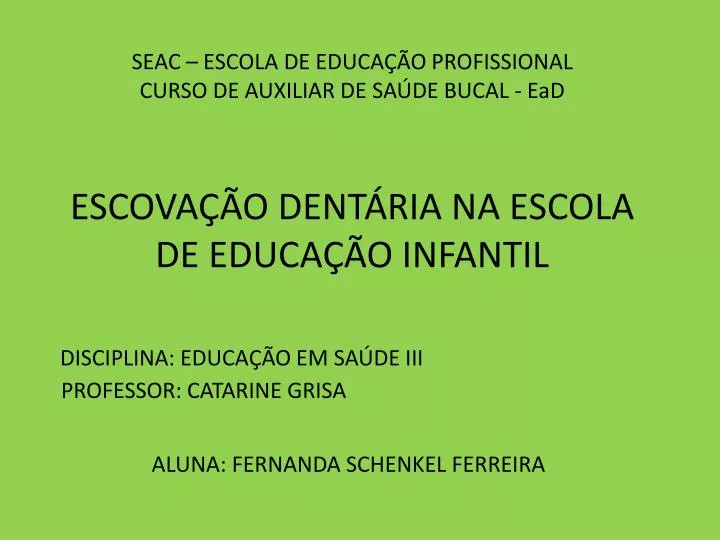 escova o dent ria na escola de educa o infantil