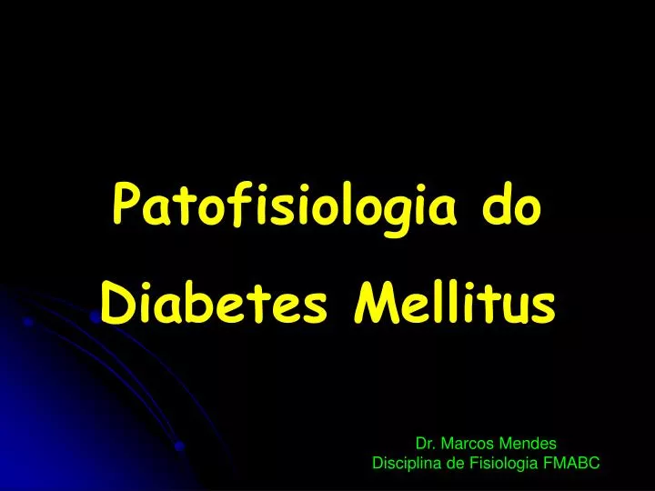 patofisiologia do diabetes mellitus