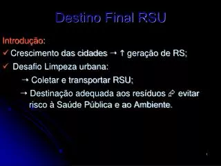 destino final rsu