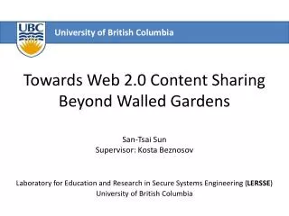 Towards Web 2.0 Content Sharing Beyond Walled Gardens