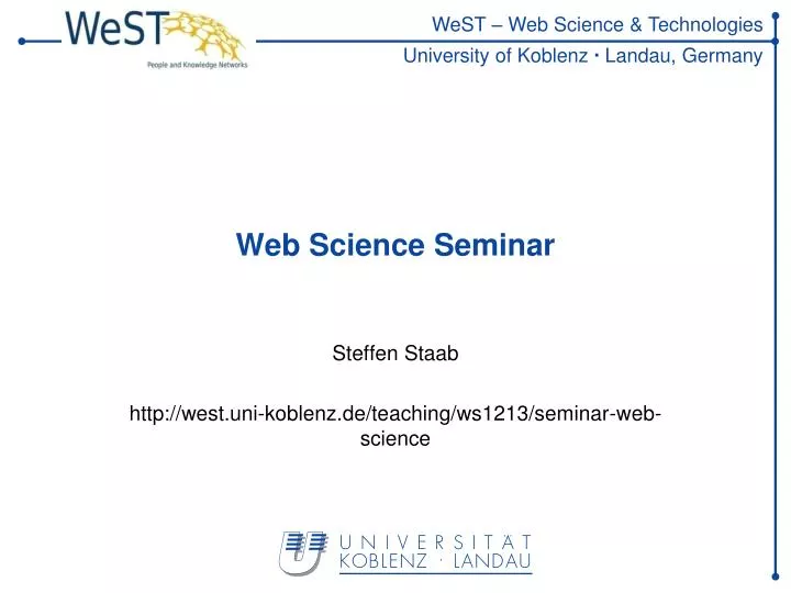web science seminar