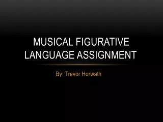 Musical Figurative Language Assignment