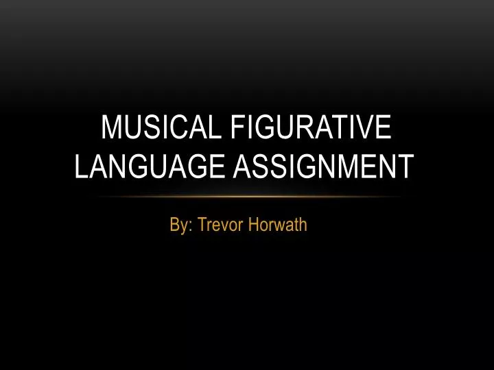 musical figurative language assignment