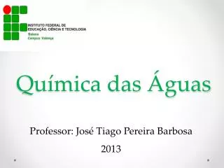 qu mica das guas