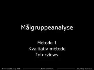 m lgruppeanalyse