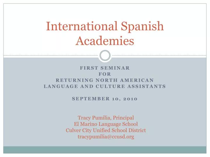 international spanish academies