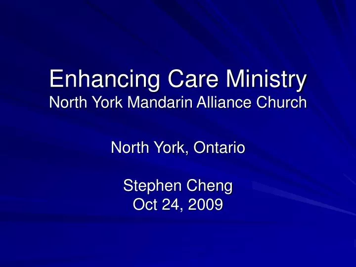 enhancing care ministry north york mandarin alliance church