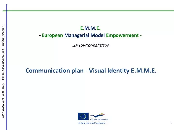 communication plan visual identity e m m e