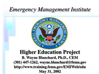 Emergency Management Institute