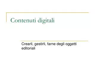 contenuti digitali