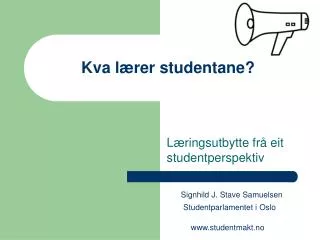 kva l rer studentane