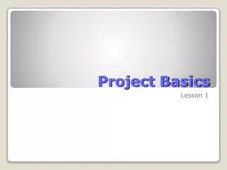Project Basics
