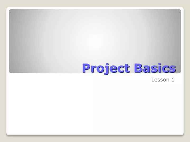 project basics