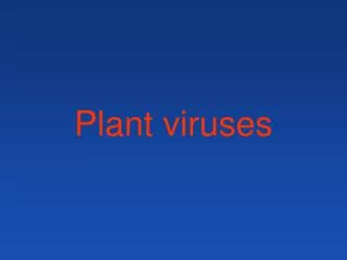 Plant viruses