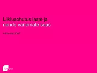 liiklusohutus laste ja