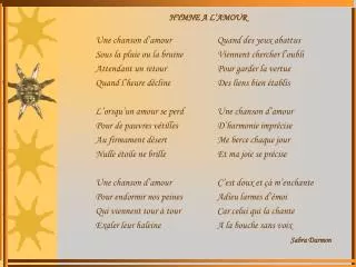 hymne a l amour