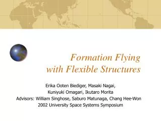 Formation Flying with Flexible Structures