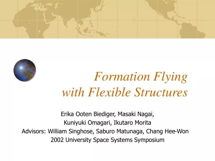 formation flying with flexible structures