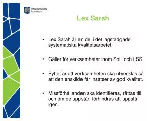 lex s arah