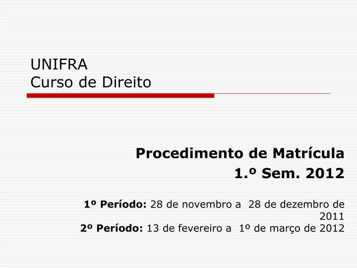 unifra curso de direito