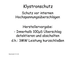 klystronschutz