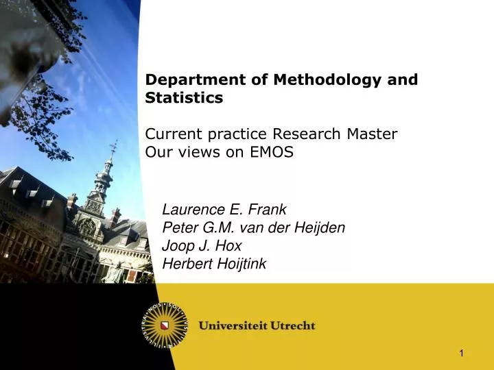 department of methodology and statistics current practice research master our views on emos