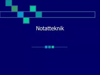 Notatteknik