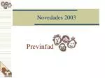 Novedades 2003 - slide 1