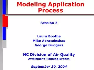 Modeling Application Process