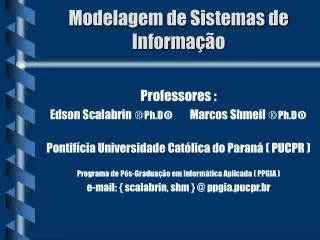 modelagem de sistemas de informa o