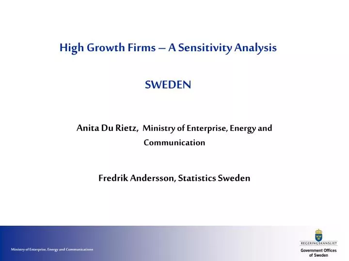high growth firms a sensitivity analysis sweden