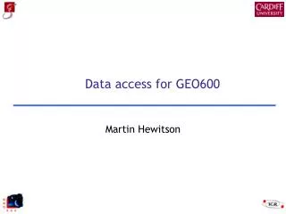 Data access for GEO600