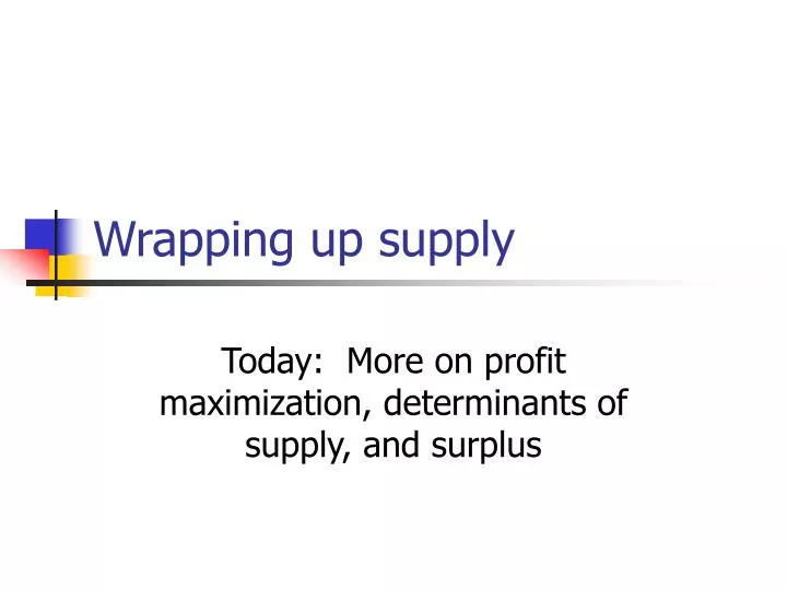 wrapping up supply