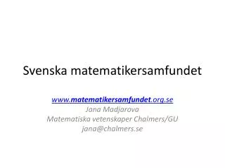 Svenska matematikersamfundet