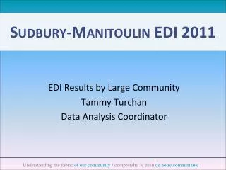 Sudbury-Manitoulin EDI 2011